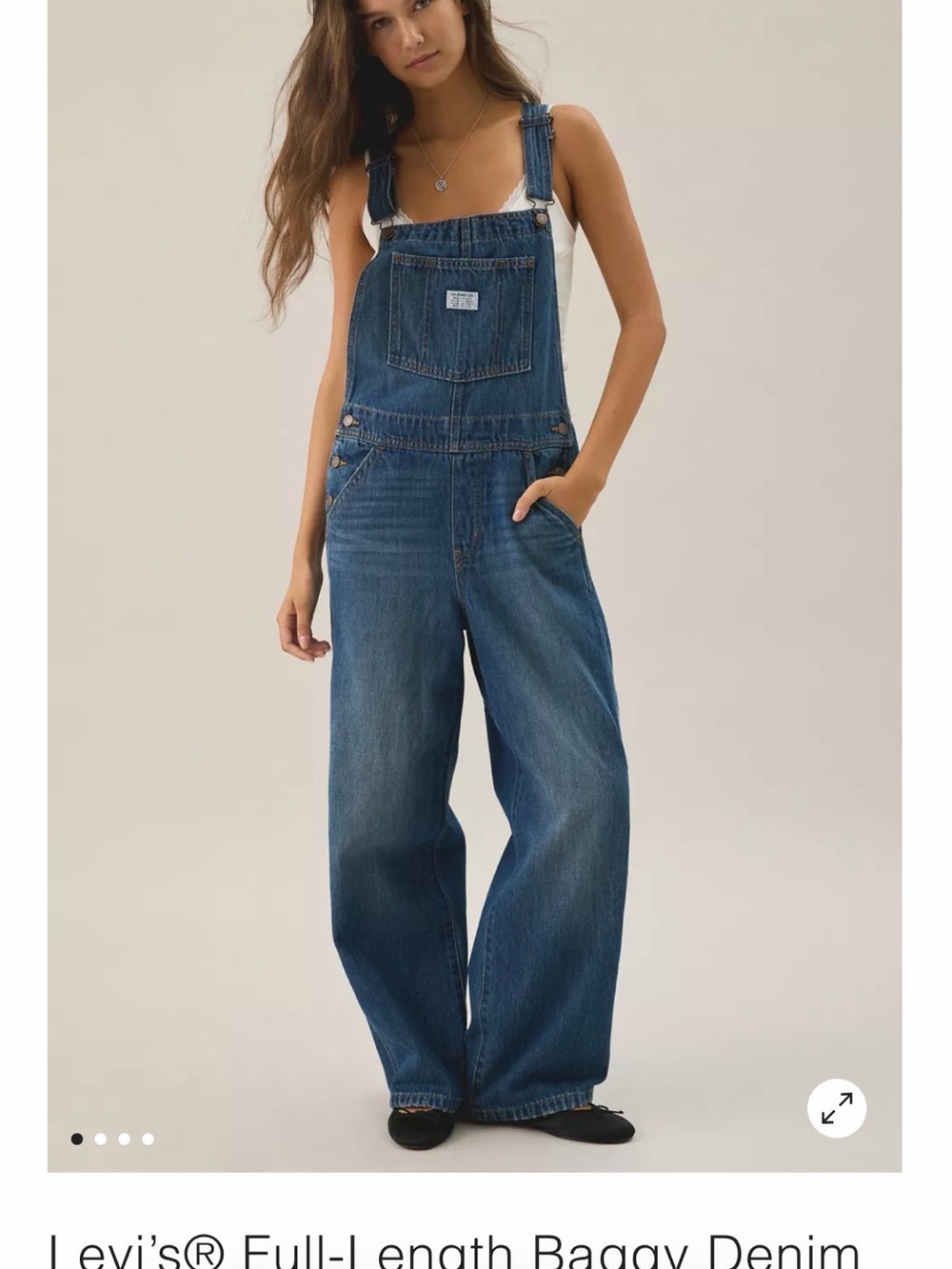Levi's Dark Blue Baggy Denim Overalls